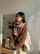 25FW★ [BAONHAUS] Temdi Stripe Pom-Pom Muffler