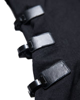 MULTI BUCKLE BLACK DENIM PANTS