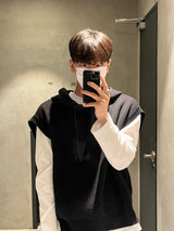 Over hood knit vest
