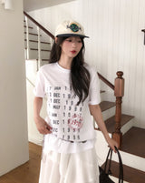 Code Vintage Lettering Short Sleeve