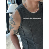 [Unisex] Unbalance pearl necklace
