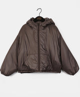 Linec Glossy Short Hooded Padded Jacket