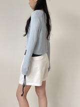 Judy See-through Round Neck Cardigan