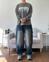 カーペンターパッチデニムパンツ