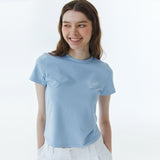 Shape Logo Slim Span T-Shirt Sky Blue