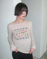 ベジニット ロングスリーブTシャツ, ベージュ