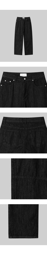 ストレートカットデニム [black]