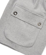 Cross eyelet Bermuda Sweatpants - Gray
