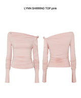LYNN SHIRRING TOP pink