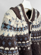 Nordic Mood Vintage Hooded Knit Cardigan