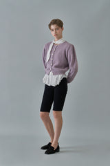 Dot scarf blouse_ivory