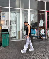 [UNISEX] ダーティーペインティングワイドパンツ