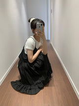 バックレスラッフルワンピース (3color)