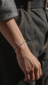 Dream Catcher, single line bracelet_April Birthstone
