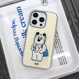 blue bag epoxy silver bumper smartphone case(Cream Color)