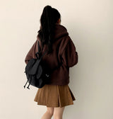 Fling fleece hood tteokbokki coat