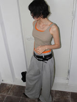 RAW-CUTTING RIVET SWEAT PANTS