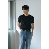 [Muscle fit] クールカーブハーフTシャツ(ブラック)