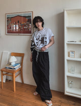 ハッピーピクチャープリンティング半袖Tシャツ