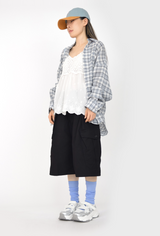 (UNISEX)エアリーコットンチェックシャツ(3colors)