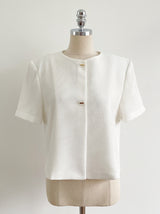 Kolb Round Neck Short Sleeve Tweed Jacket