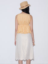 rirri SS25 バケーションウェア 100%コットン フローラル ブラウス - Resort Collection