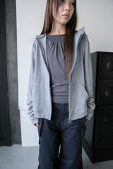 rough slub hoodie zip-up(4colors)
