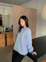 TL Wool Cable Round Knit