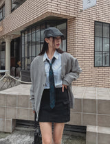 Kenin incision cargo miniskirt