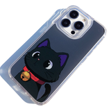 1980's Cat (Black) Gel Hard Phone Case