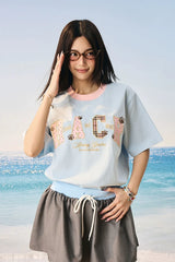 ドッグポーパッチワークTシャツ