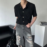 ボタンポケット半袖ニット (2 colors) / D785541225634