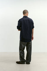 エイジスプラッターカーペンターデニムパンツ(Washed Black)