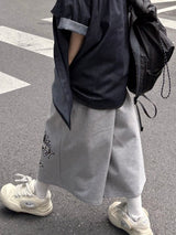 cross sweat bermuda pants
