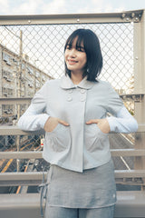 スカートレイヤードパンツ (グレー)
