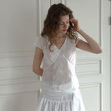 Jacquard floral blouse