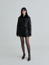 Reversible leather mustang (Black)