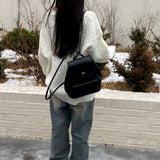 プロイレザーストリングバックパック ブラック