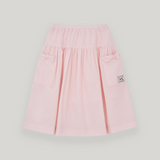 Pink Seersucker Pocket Skirt