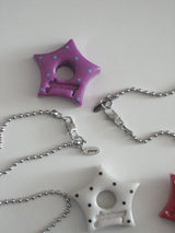 gleaming star dot necklace [purple]