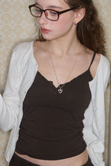 [925Silver] Melting heart necklace