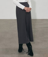 INVERTED BANDING LONG SKIRT_CHARCOAL