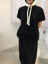 グウェンベルベットドットファーハーフTシャツ（2c）