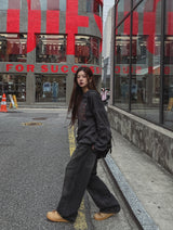 Miao デイリーウォッシングワイドデニムパンツ