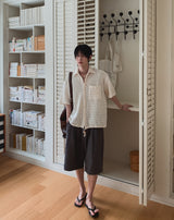Kurin Two Tuck Wide Bermuda Slacks