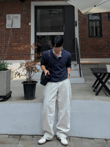 Thorpe layered long-sleeve henley neck