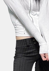 Culotte hood zip-up