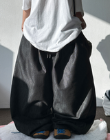DURABLE DENIM VER❤‍🔥 ツープリーツバルーンコットンパン🖤 - 2 COLORS