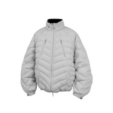 RELABEL Interactive (Black Bone) V-Cut Bone Structure Muscle 90 National Standard Inner/Outer Layered Rib-Knit Down Jacket