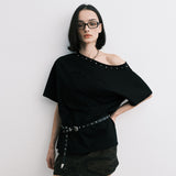 89 リヴェットTシャツ (black)